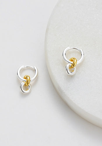 ZAFINO DAISY EARRING - GOLD/SILVER