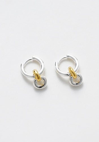 ZAFINO DAISY EARRING - GOLD/SILVER