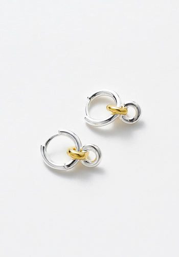 ZAFINO DAISY EARRING - GOLD/SILVER