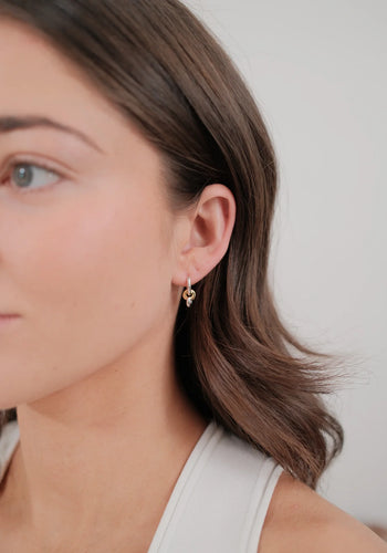 ZAFINO DAISY EARRING - GOLD/SILVER