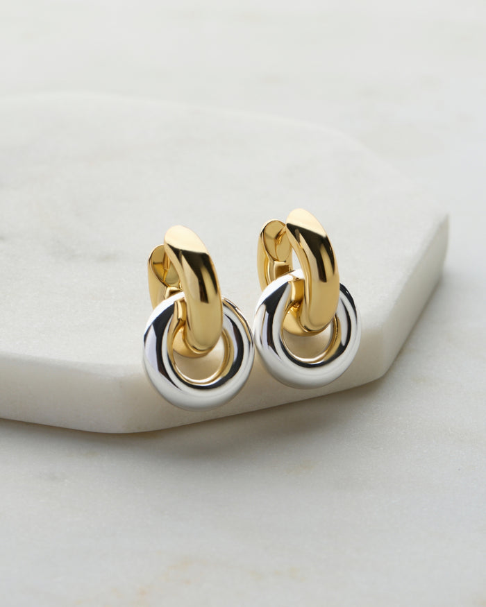 Load image into Gallery viewer, ZAFINO SKYE HOOP - GOLD/SILVER
