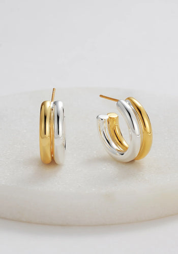 ZAFINO HOOP - GOLD/SILVER