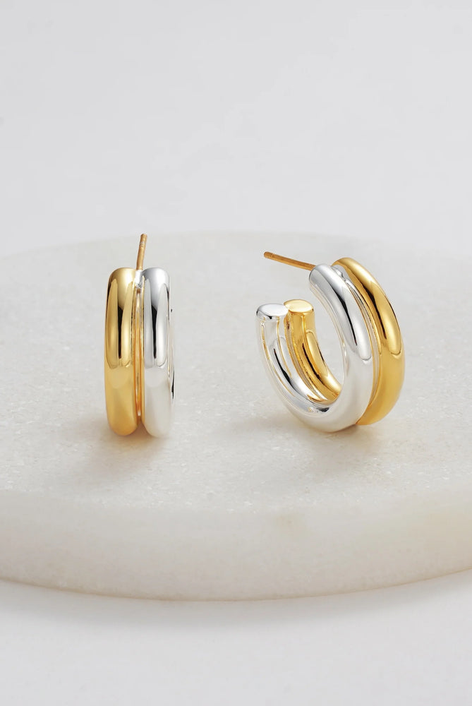 Load image into Gallery viewer, ZAFINO HOOP - GOLD/SILVER