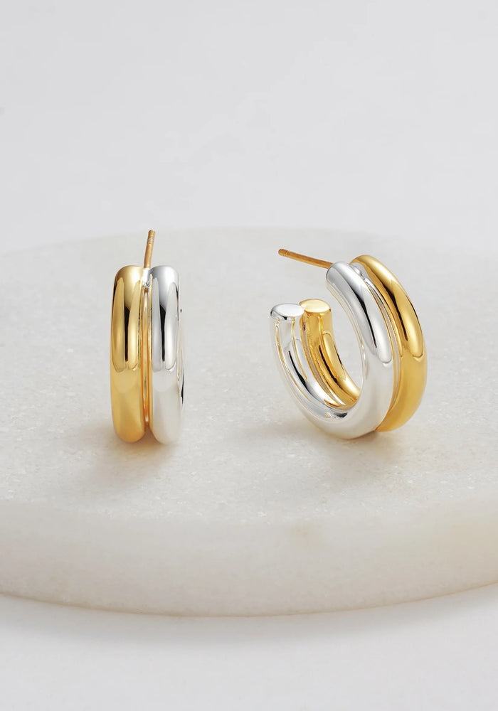 ZAFINO HOOP - GOLD/SILVER