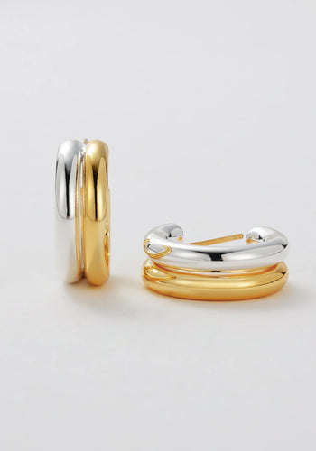 ZAFINO HOOP - GOLD/SILVER