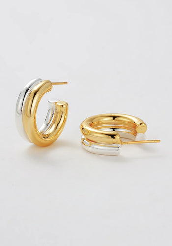 ZAFINO HOOP - GOLD/SILVER