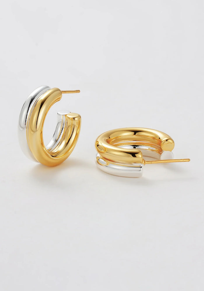 ZAFINO HOOP - GOLD/SILVER