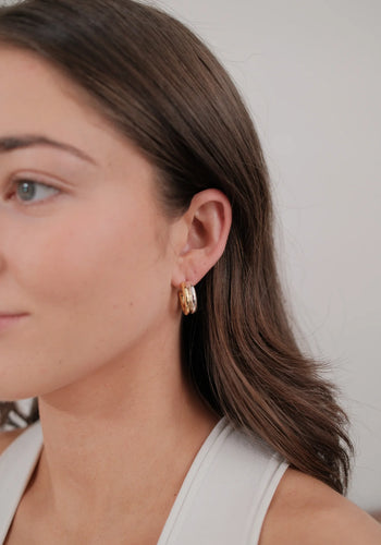 ZAFINO HOOP - GOLD/SILVER