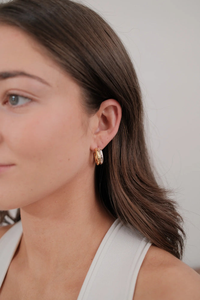 Load image into Gallery viewer, ZAFINO HOOP - GOLD/SILVER