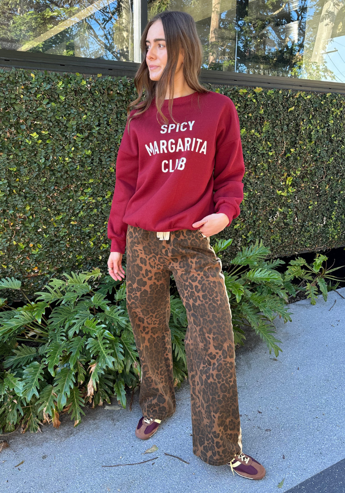 Load image into Gallery viewer, ROMY RACER JEANS - DARK LEOPARD