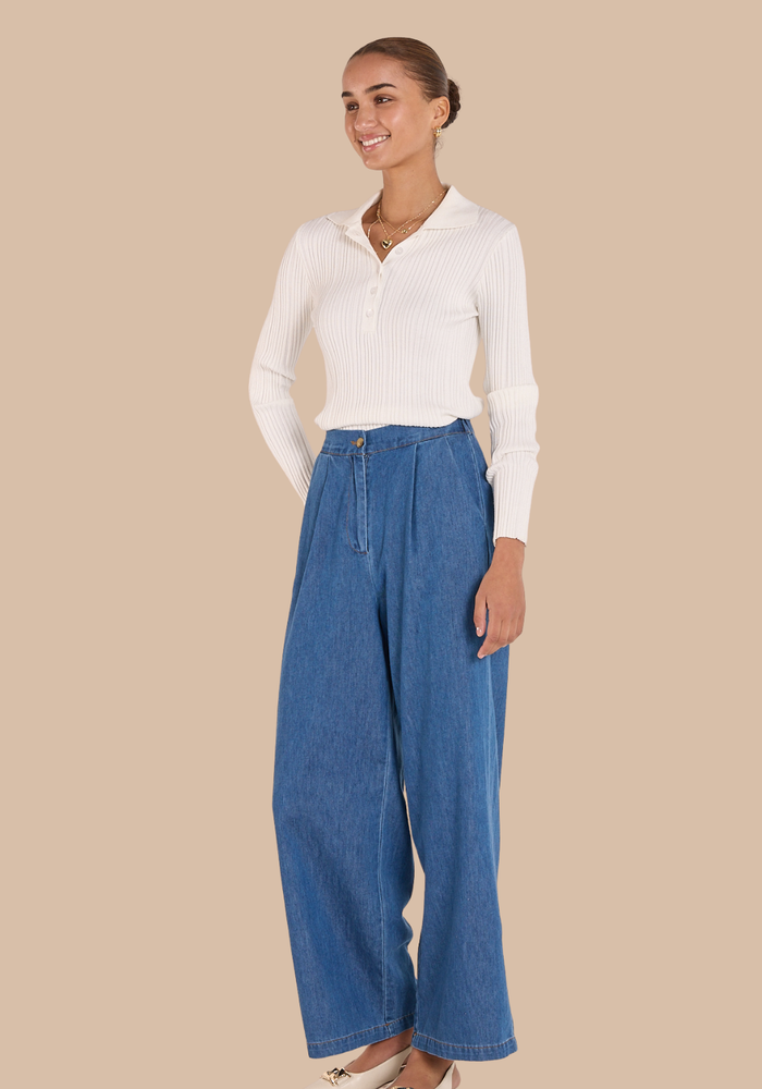 Load image into Gallery viewer, FEATHER + NOISE ARLO DENIM PANT - HERITAGE BLUE