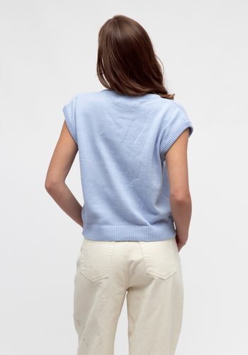 LOVER KNITED VEST - BABY BLUE