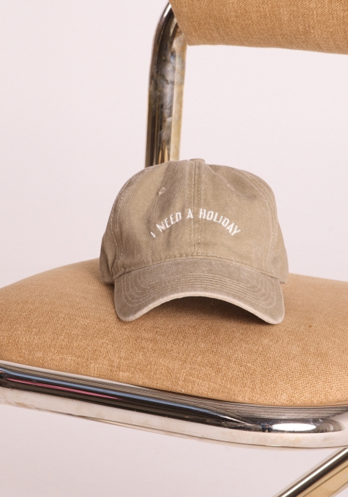 Load image into Gallery viewer, FEATHER + NOISE GIGI WASHED DENIM CAP - HOLIDAY KHAKI