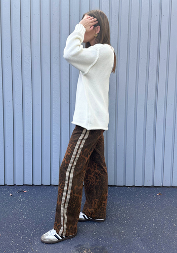 ROMY RACER JEANS - DARK LEOPARD