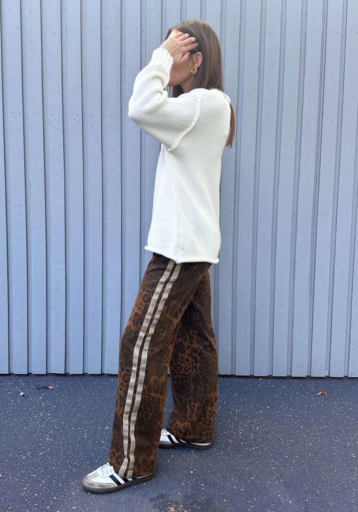 Load image into Gallery viewer, ROMY RACER JEANS - DARK LEOPARD