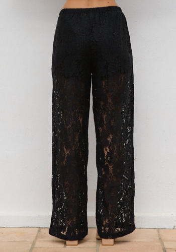 KENDALL LACE PANTS - BLACK