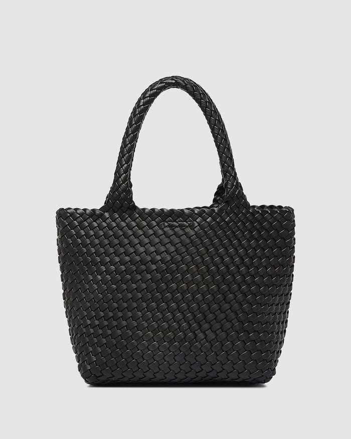 Load image into Gallery viewer, LOUENHIDE BABY CRUISER WOVEN TOTE BAG - BLACK