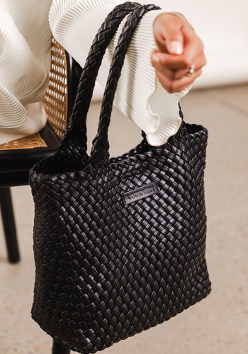 LOUENHIDE BABY CRUISER WOVEN TOTE BAG - BLACK