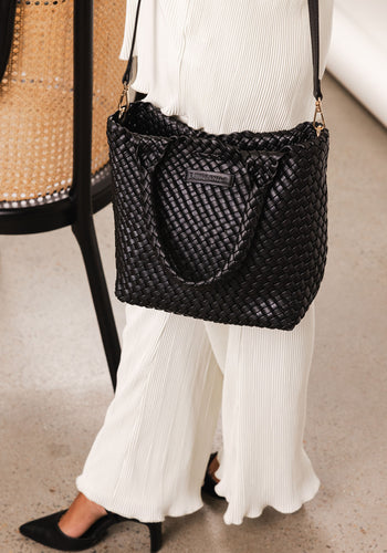 LOUENHIDE BABY CRUISER WOVEN TOTE BAG - BLACK