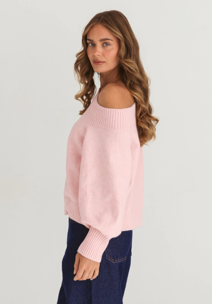 Load image into Gallery viewer, LUNA OFF THE SHOULDER KNIT - PINK