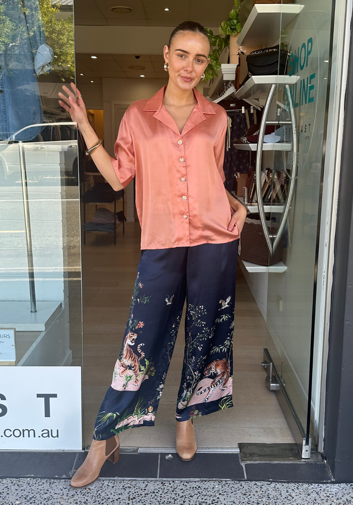Load image into Gallery viewer, RUBYYAYA MACHALI PANT - NAVY