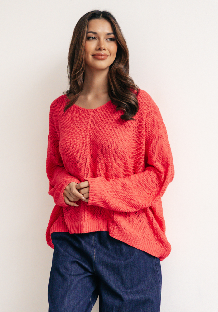 Load image into Gallery viewer, ANICA RELAXED KNIT - CORAL
