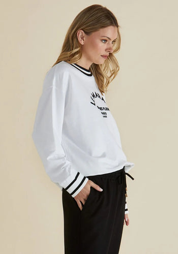 BETTY BASICS MARAIS SWEAT - WHITE