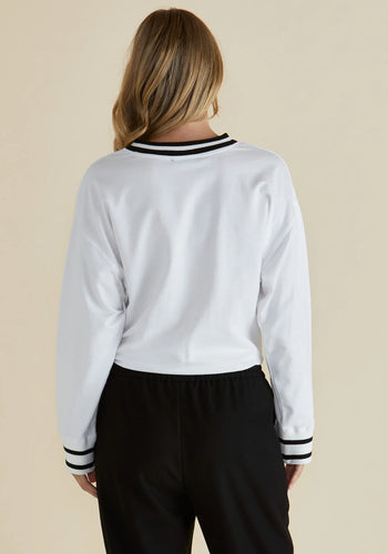 BETTY BASICS MARAIS SWEAT - WHITE