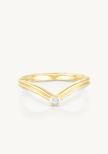 TONI MAY CROWN STACKER RING - GOLD