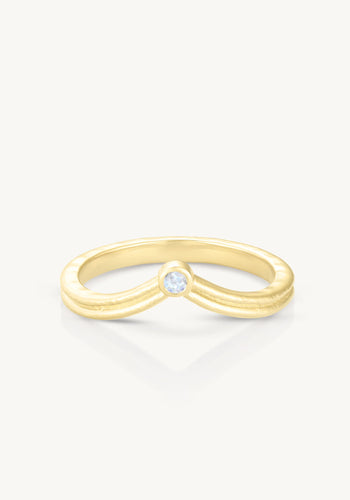 TONI MAY CROWN STACKER RING - GOLD