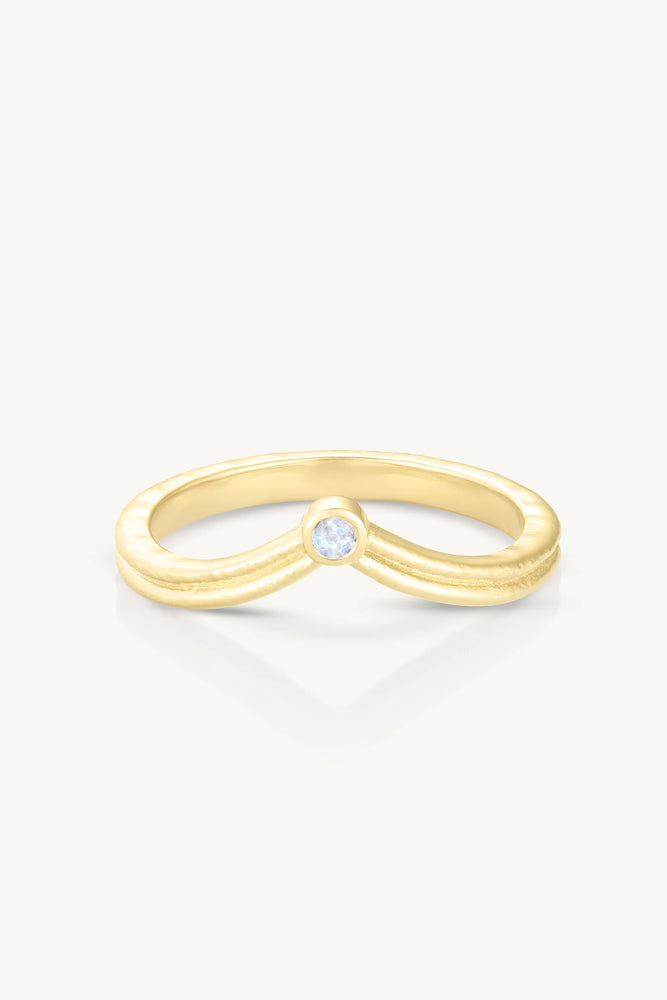 Load image into Gallery viewer, TONI MAY CROWN STACKER RING - GOLD