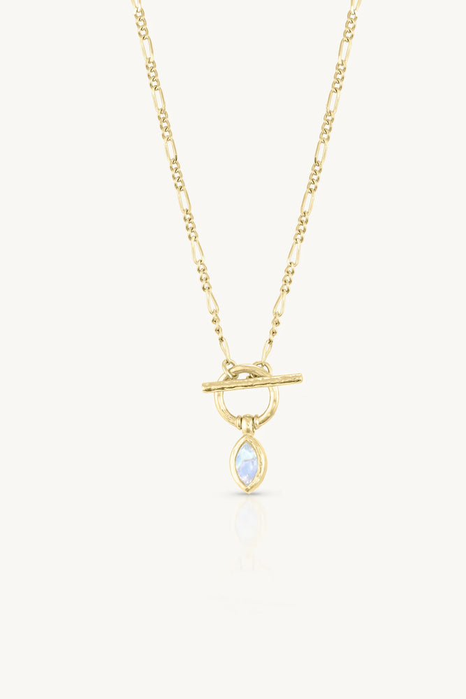 Load image into Gallery viewer, TONI MAY MOONSTONE TOGGLE NECKLACE - GOLD