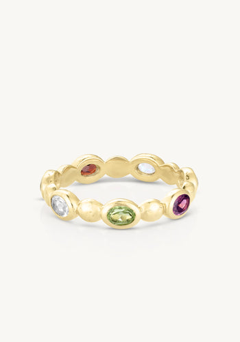 TONI MAY PEBBLE STACKER RING - MIXED/GOLD