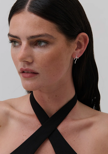 MAISON BOW STERLING SILVER EARRINGS - SILVER