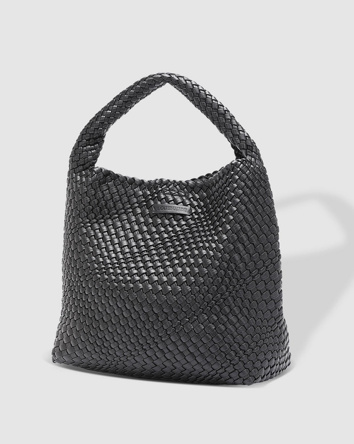 Load image into Gallery viewer, LOUENHIDE GABBY WOVEN SHOULDER BAG - BLACK