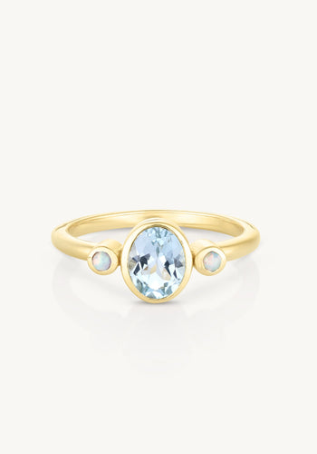 TONI MAY SOPHIA STACKER - TOPAZ BLUE/ GOLD