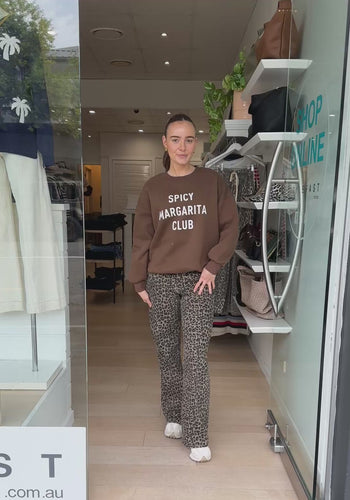 BY FRANKIE SPICY MARGARITA CREW NECK - CHOCOLATE