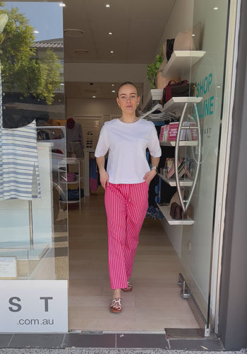 CALLIE COTTON PANTS - SAACHI STRIPE PRINT