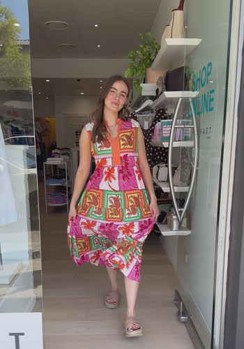 LULALIFE ANGELIKA MIDI DRESS - MELON
