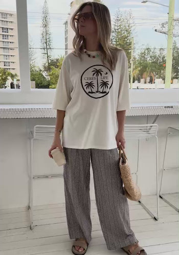 CERES LIFE LIV OVERSIZED TEE - ISLAND PALMS
