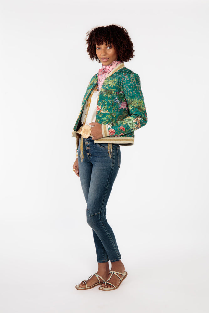 Load image into Gallery viewer, RUBYYAYA NOUVEAU JACKET - GREEN