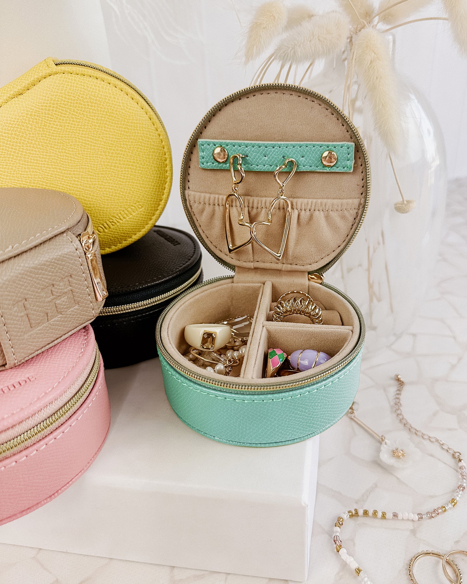 LOUENHIDE SISCO JEWELLERY BOX - CHAI