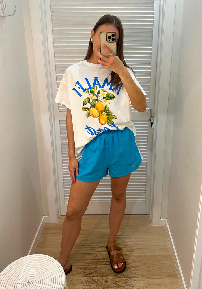 Load image into Gallery viewer, BY FRANKIE OVERSIZED TEE SHIRT SET - AMALFI PRINT