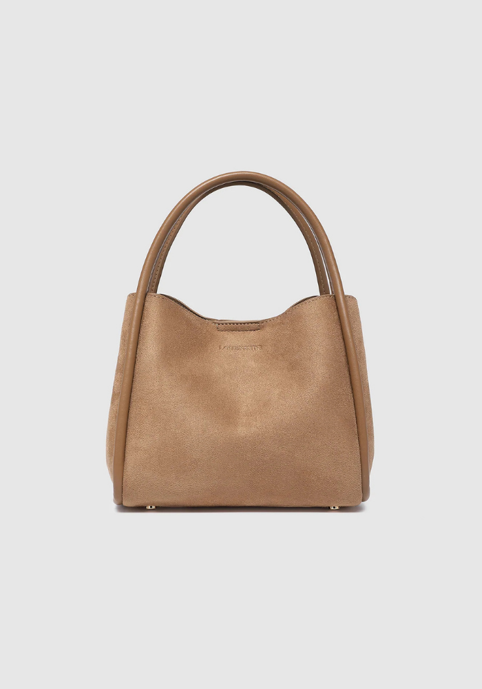 LOUENHIDE STEFFIE SUEDETTE MINI TOTE BAG - HONEY