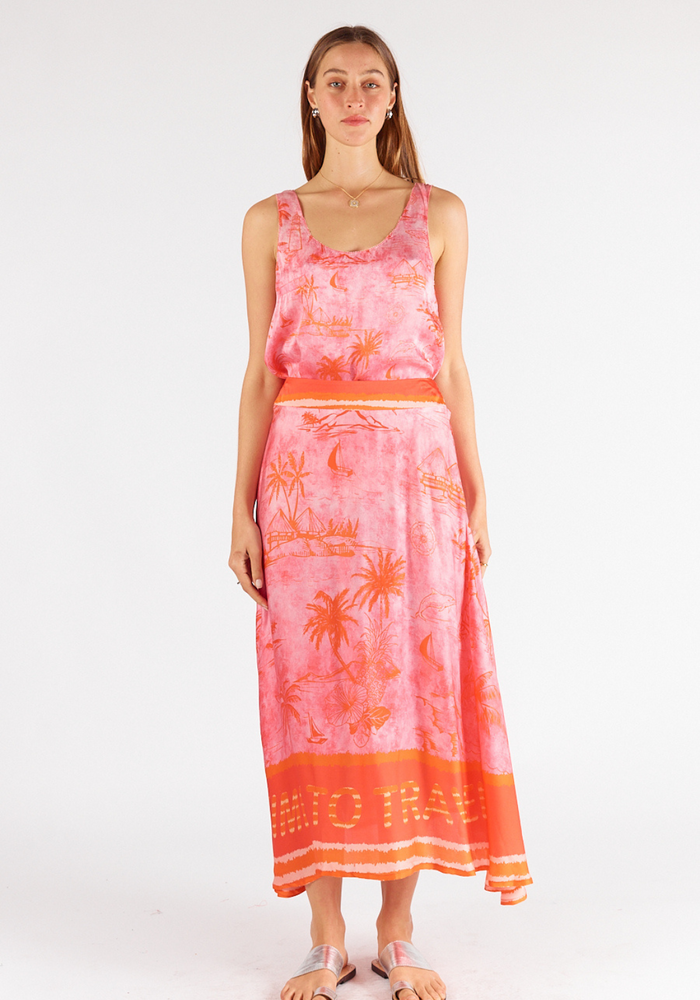 Load image into Gallery viewer, RUBYYAYA SEAWORLD SKIRT - CORAL