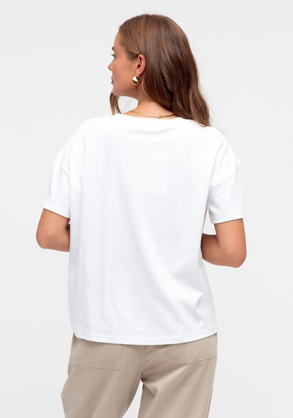 JESSIE EASY TUCK TEE - WHITE