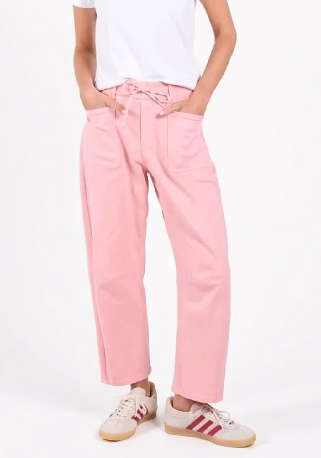 LEO DENIM BARREL JEANS - SAND BLUSH