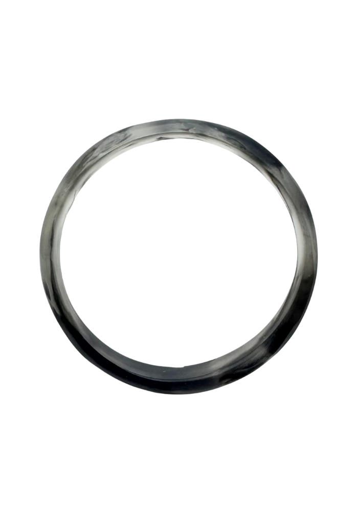 MEDIUM ORGANIC RESIN STACKING BANGLE - BLACK