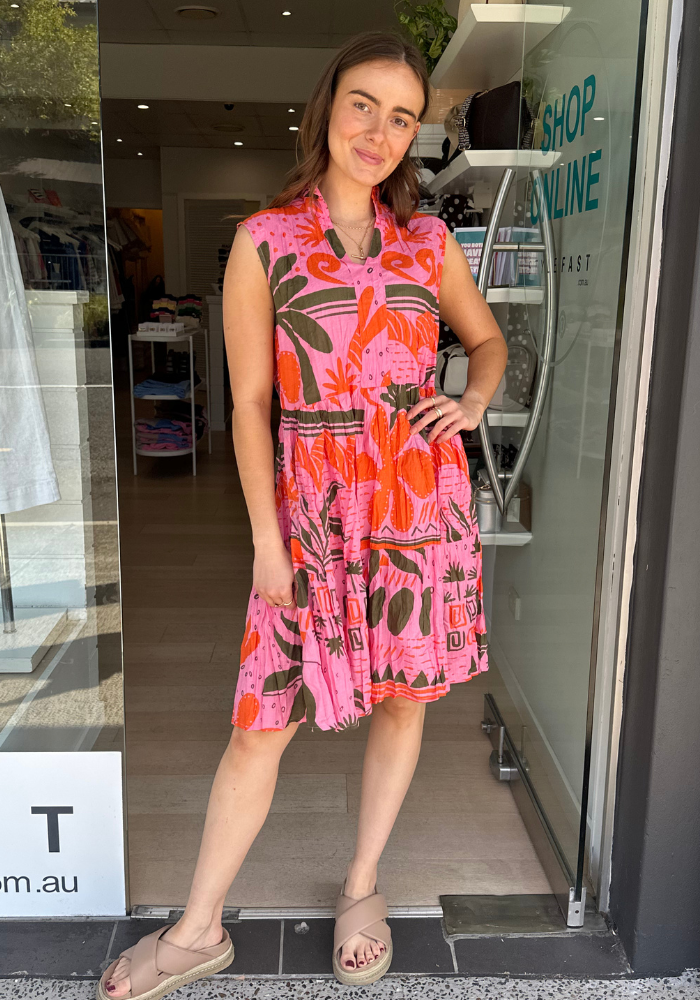 LULALIFE GODIVA SUNDRESS - CORAL