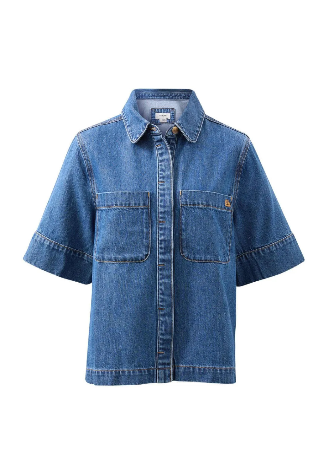 CERES LIFE NOA SHORT SLEEVE SHIRT - FRESH INDIGO